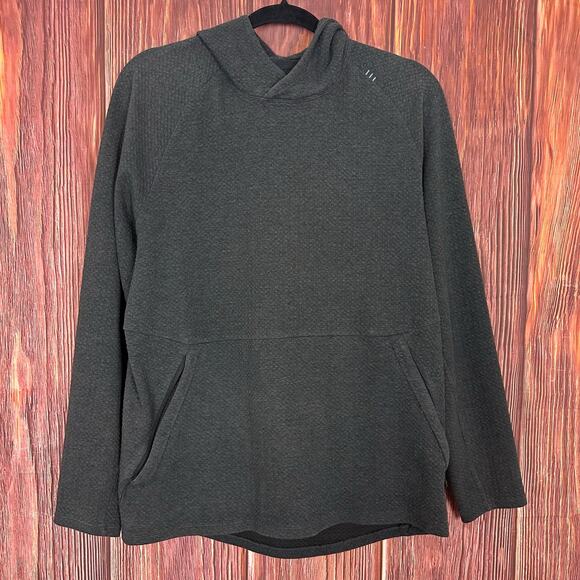 Lululemon Hoodie Mens Dark Gray At Ease Pullover Sweatshirt Size Medium M
